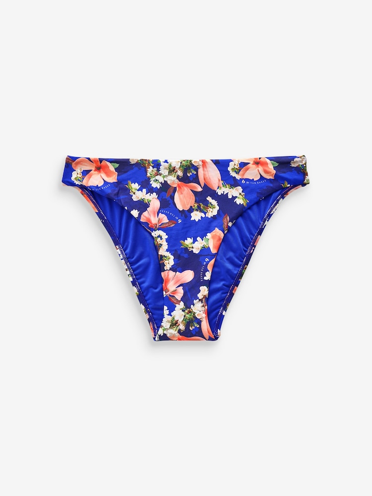 B By Ted Baker Navy Floral Bikini Bottoms - Imagen 4 de 4