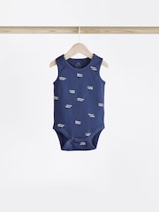 Red/Navy Nautical Baby Bodysuits 5 Pack - Image 5 of 12