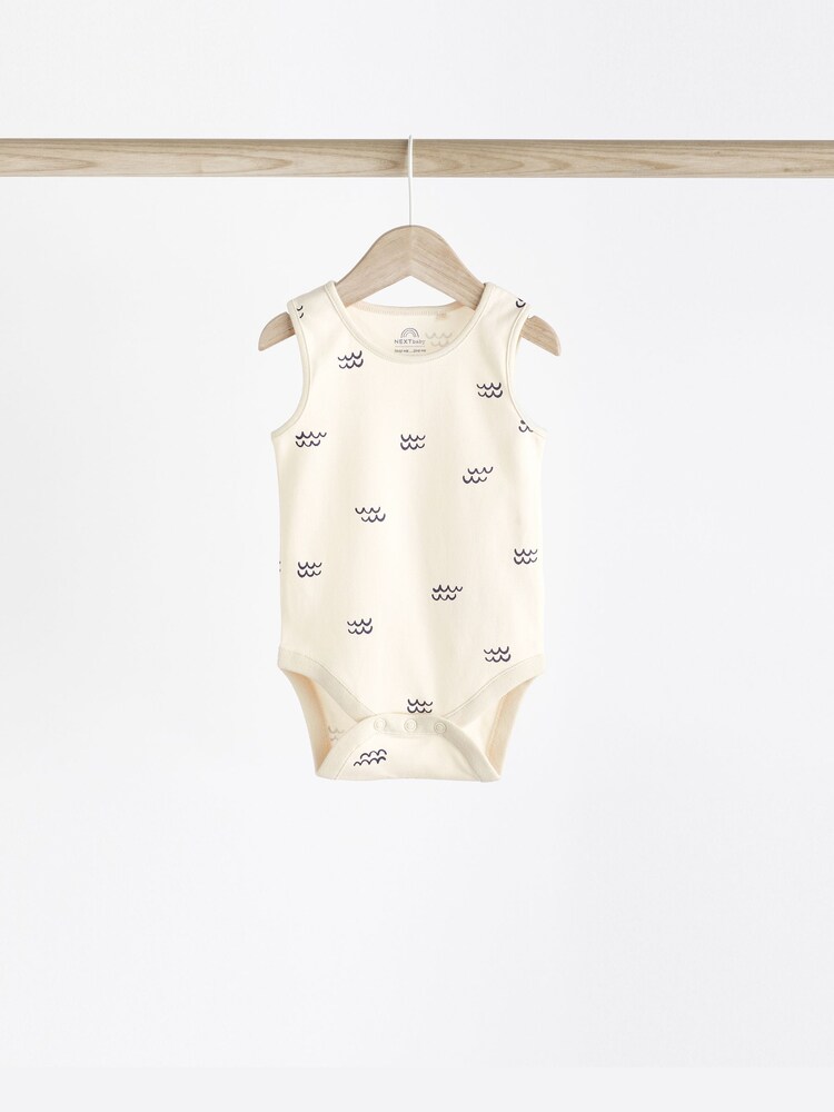 Red/Navy Nautical Baby Bodysuits 5 Pack - Image 8 of 12