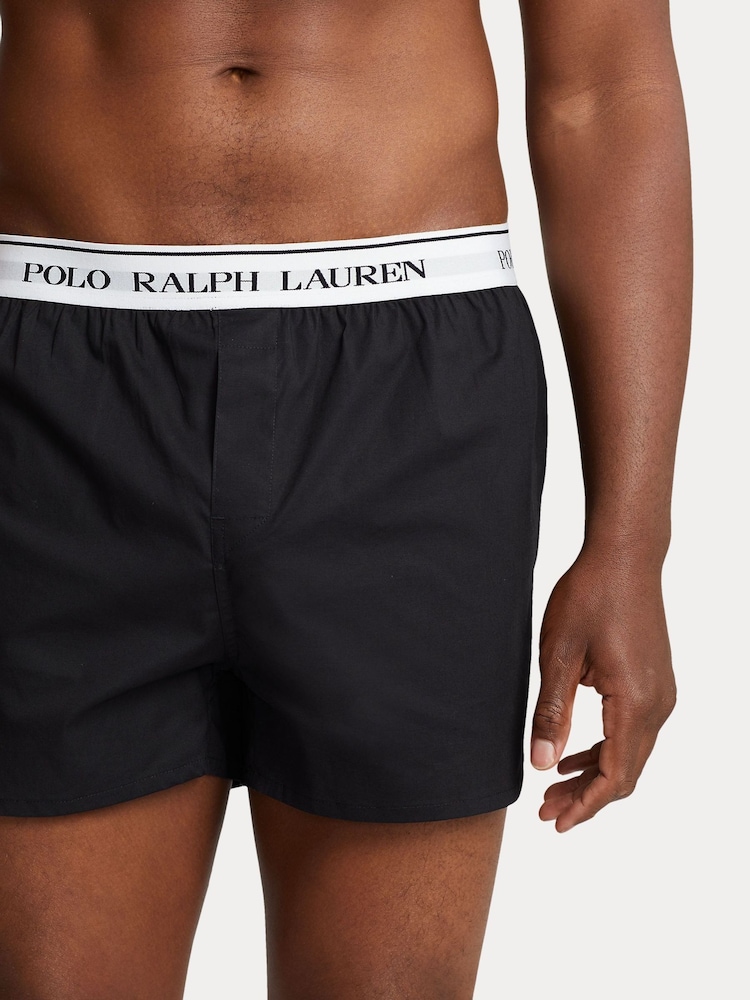 Ralph Lauren Black Cotton Boxers 3 Pack - Image 5 of 5 Ralph Lauren Black Cotton Boxers 3 Pack - Image 5 of 5