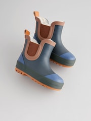 Navy Colourblock Warm Lined Ankle Wellies - Image 1 of 5