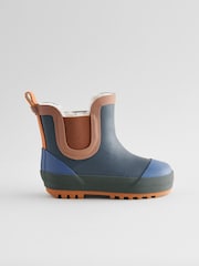 Navy Colourblock Warm Lined Ankle Wellies - Image 2 of 5