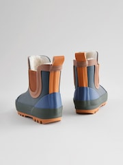 Navy Colourblock Warm Lined Ankle Wellies - Image 3 of 5
