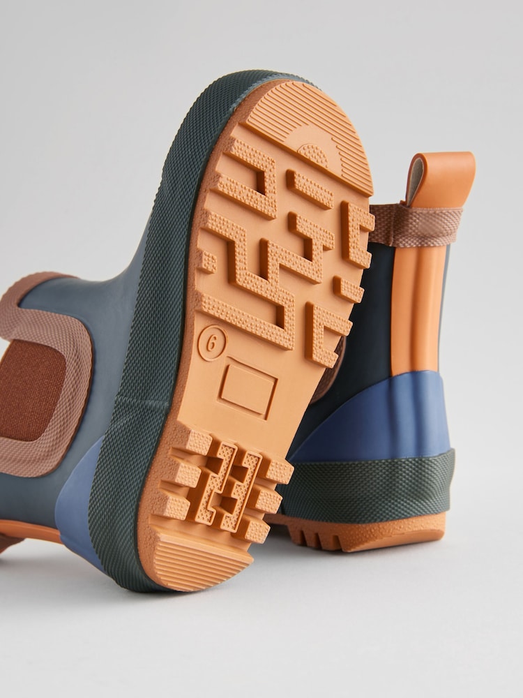 Navy Colourblock Warm Lined Ankle Wellies - Image 5 of 5