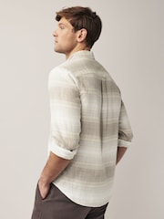 Natural Horizontal Stripe Long Sleeve Shirt - Image 3 of 10