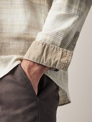 Natural Horizontal Stripe Long Sleeve Shirt - Image 7 of 10