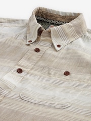 Natural Horizontal Stripe Long Sleeve Shirt - Image 9 of 10