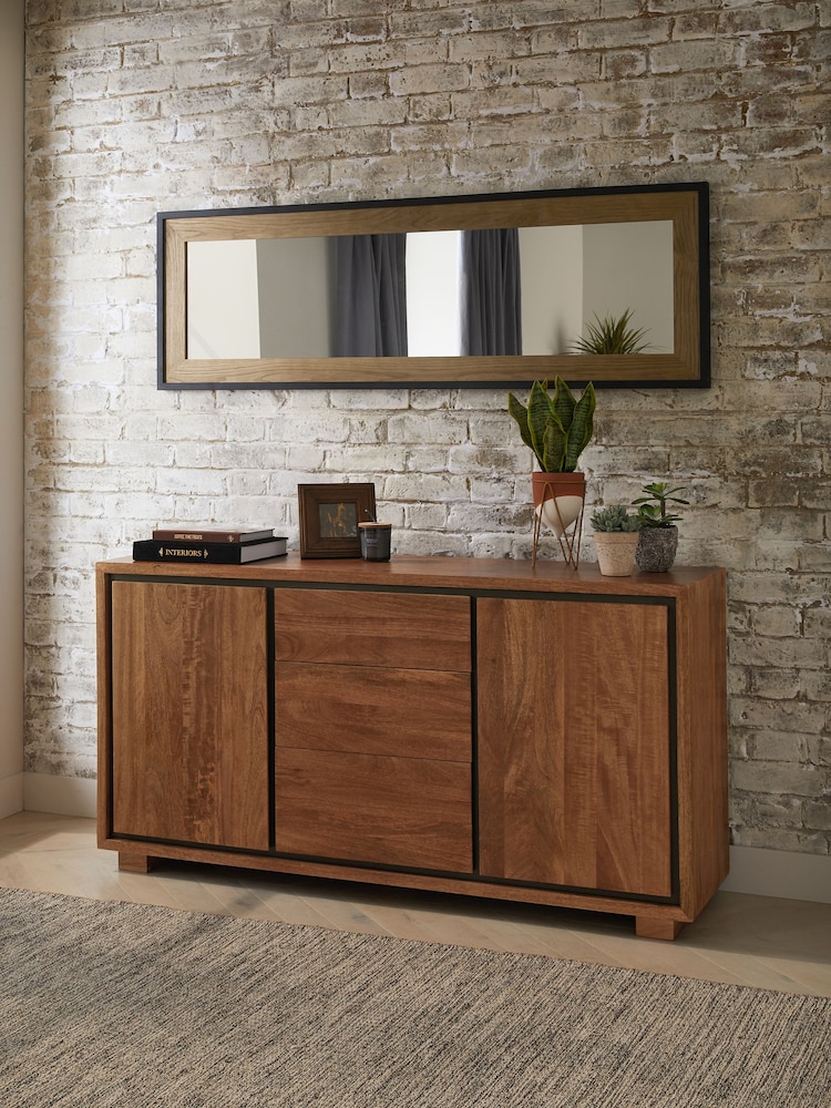 Dark Natural Bronx Full Length Wall Mirror - Image 2 of 5