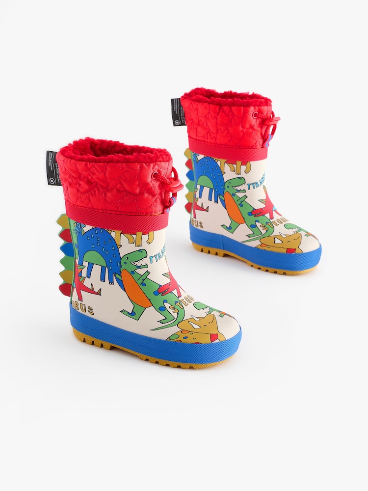 Red/Blue Thermal Thinsulate™ Lined Cuff Wellies - Image 1 of 6