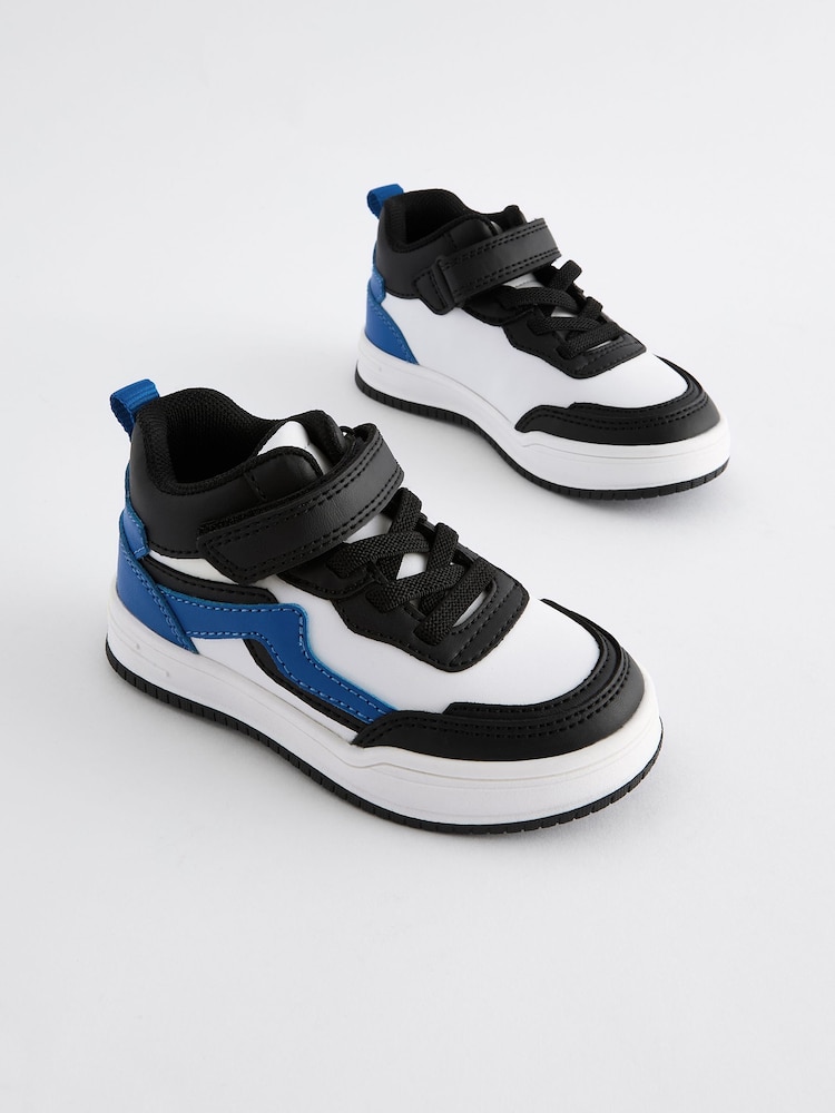 White Elastic Lace Touch Fastening High Top Trainers - Image 1 of 5