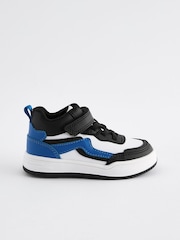 White Elastic Lace Touch Fastening High Top Trainers - Image 2 of 5