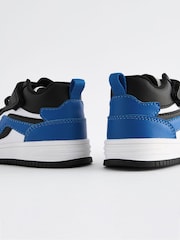 White Elastic Lace Touch Fastening High Top Trainers - Image 3 of 5