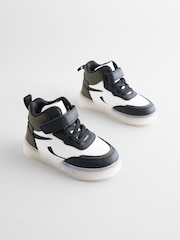 Black High Top Touch Fastening Light Up Trainers - Image 1 of 6