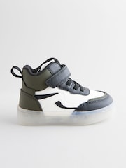 Black High Top Touch Fastening Light Up Trainers - Image 2 of 6