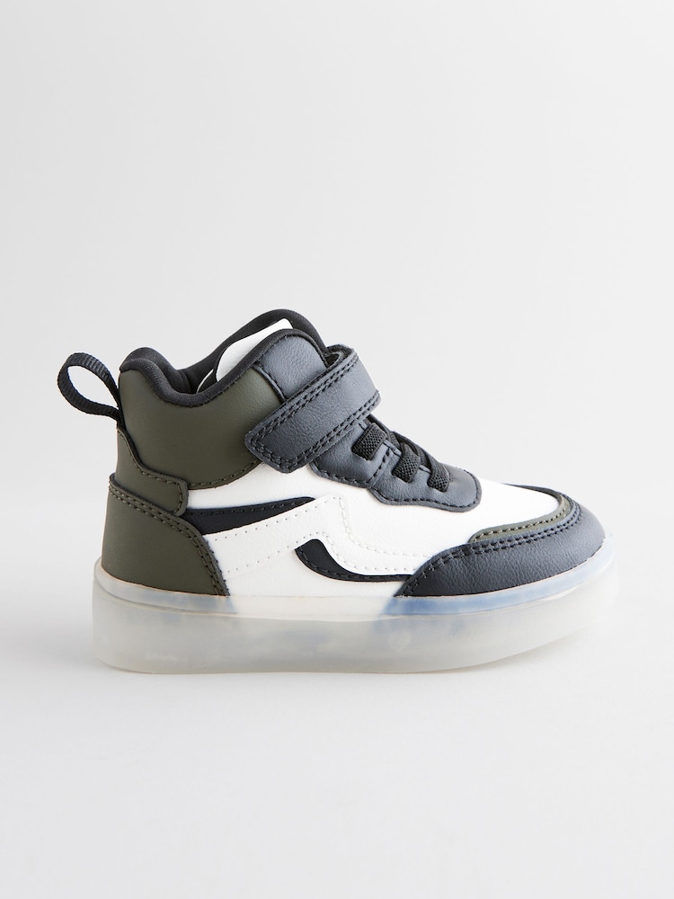 Black High Top Touch Fastening Light Up Trainers - Image 2 of 6