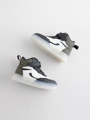 Black High Top Touch Fastening Light Up Trainers - Image 3 of 6