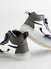 Black High Top Touch Fastening Light Up Trainers - Image 6 of 6