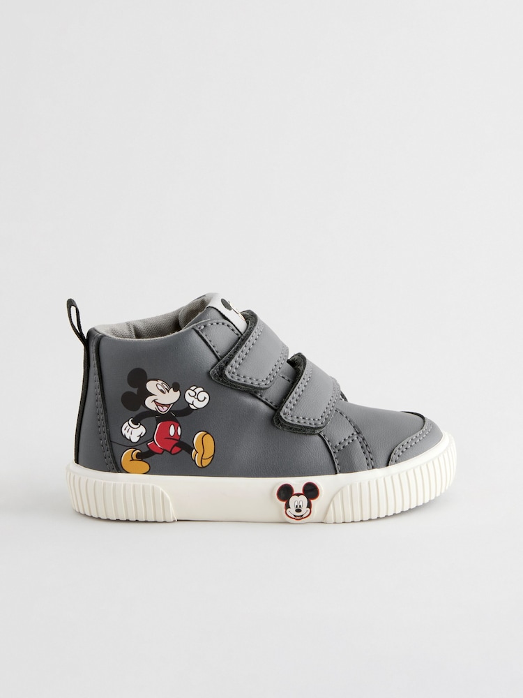 Grey Mickey Mouse Touch Fastening Hightop Boots - Image 2 of 6
