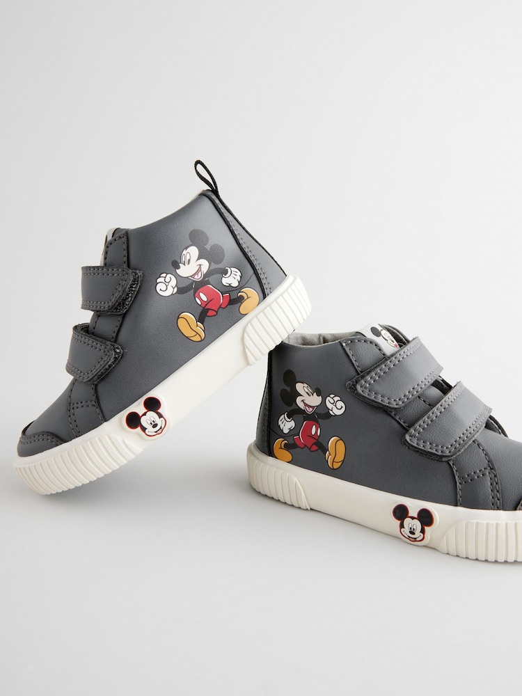 Grey Mickey Mouse Touch Fastening Hightop Boots - Image 6 of 6