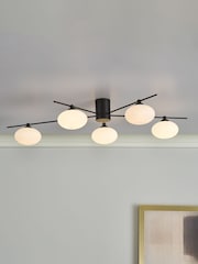 Dar Lighting Black Jasper 5 Light Semi Flush Ceiling Light - Image 1 of 4