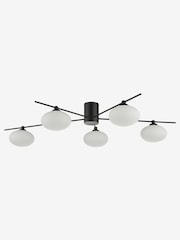 Dar Lighting Black Jasper 5 Light Semi Flush Ceiling Light - Image 4 of 4