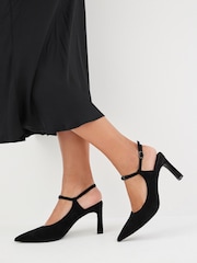 Black Regular/Wide Fit Forever Comfort® With Motionflex Hardware Point Toe Heels - Image 4 of 11