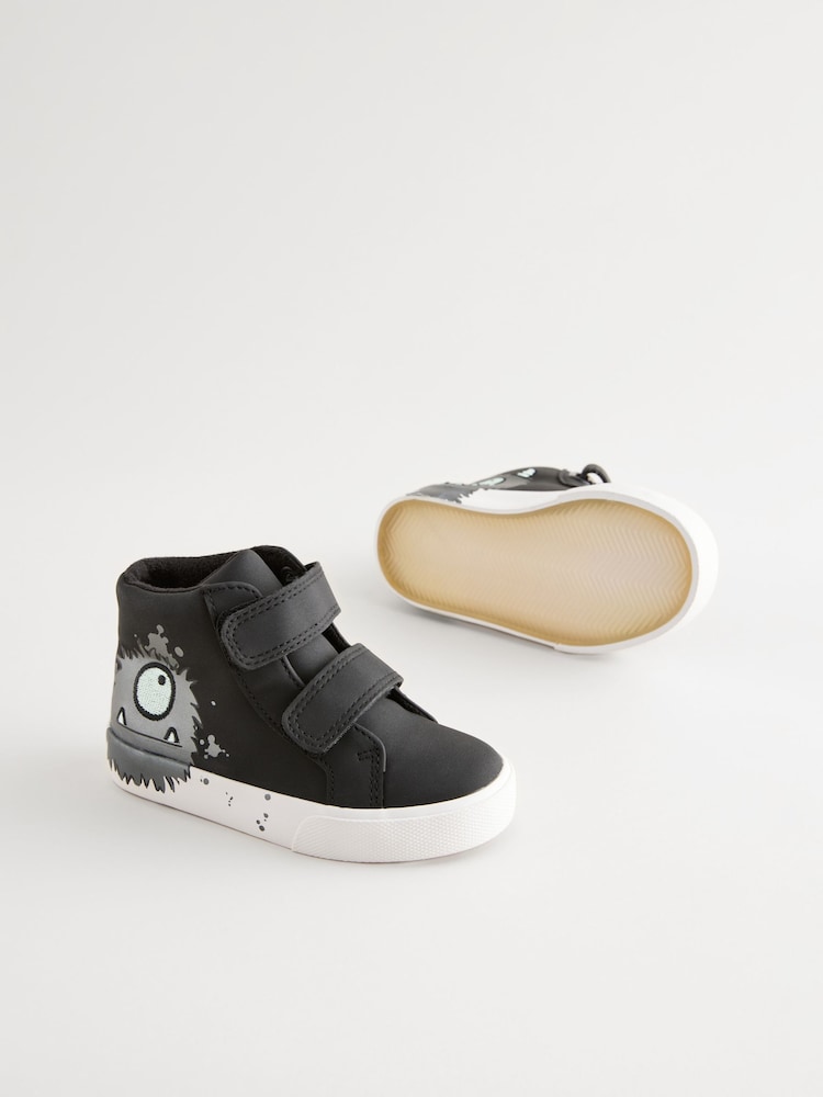 Black Monster Standard Fit (F) Warm Lined Touch Fastening Boots - Image 1 of 5 Black Monster Standard Fit (F) Warm Lined Touch Fastening Boots - Image 1 of 5