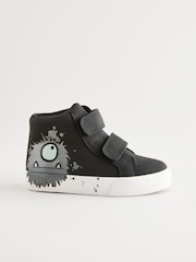 Black Monster Standard Fit (F) Warm Lined Touch Fastening Boots - Image 3 of 5