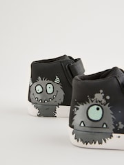 Black Monster Standard Fit (F) Warm Lined Touch Fastening Boots - Image 5 of 5