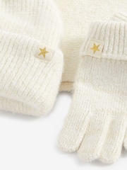 Ecru White Hat, Gloves And Scarf Set (3-16yrs) - Image 4 of 4