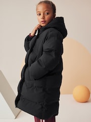 Black Waterproof Hooded Padded Coat (3-16yrs) - Image 1 of 11