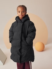 Black Waterproof Hooded Padded Coat (3-16yrs) - Image 3 of 11