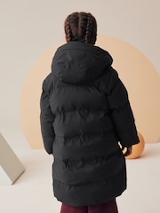 Black Waterproof Hooded Padded Coat (3-16yrs) - Image 5 of 11
