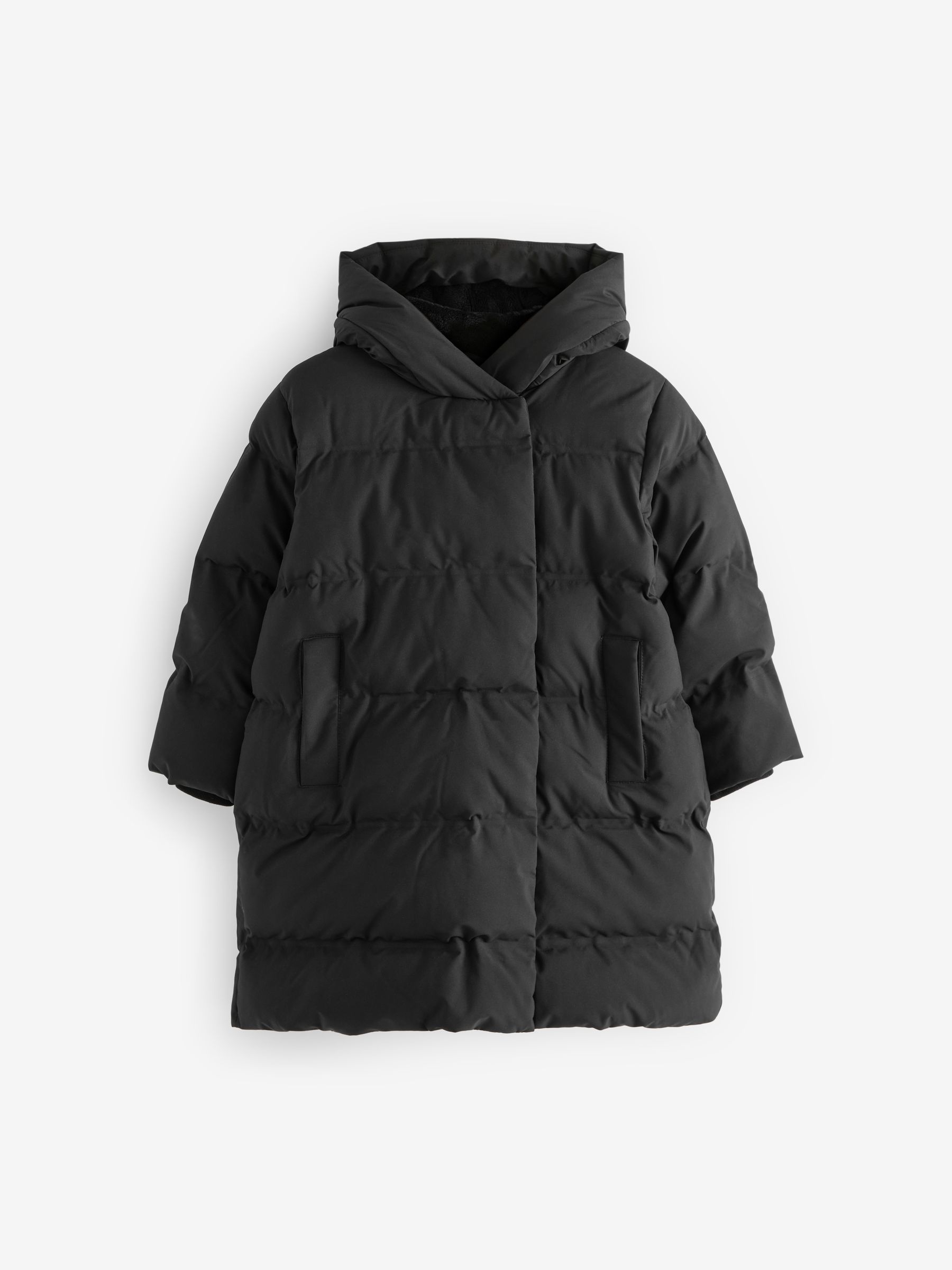 Black Waterproof Heatseal Hooded Padded Coat 3 16yrs