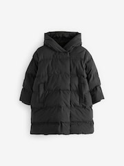 Black Waterproof Hooded Padded Coat (3-16yrs) - Image 6 of 11