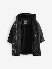 Black Waterproof Hooded Padded Coat (3-16yrs) - Image 7 of 11