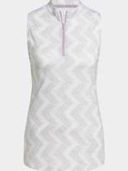 adidas Golf Womens Ultimate365 Ottoman Printed Sleeveless Polo Blouse - Image 6 of 6