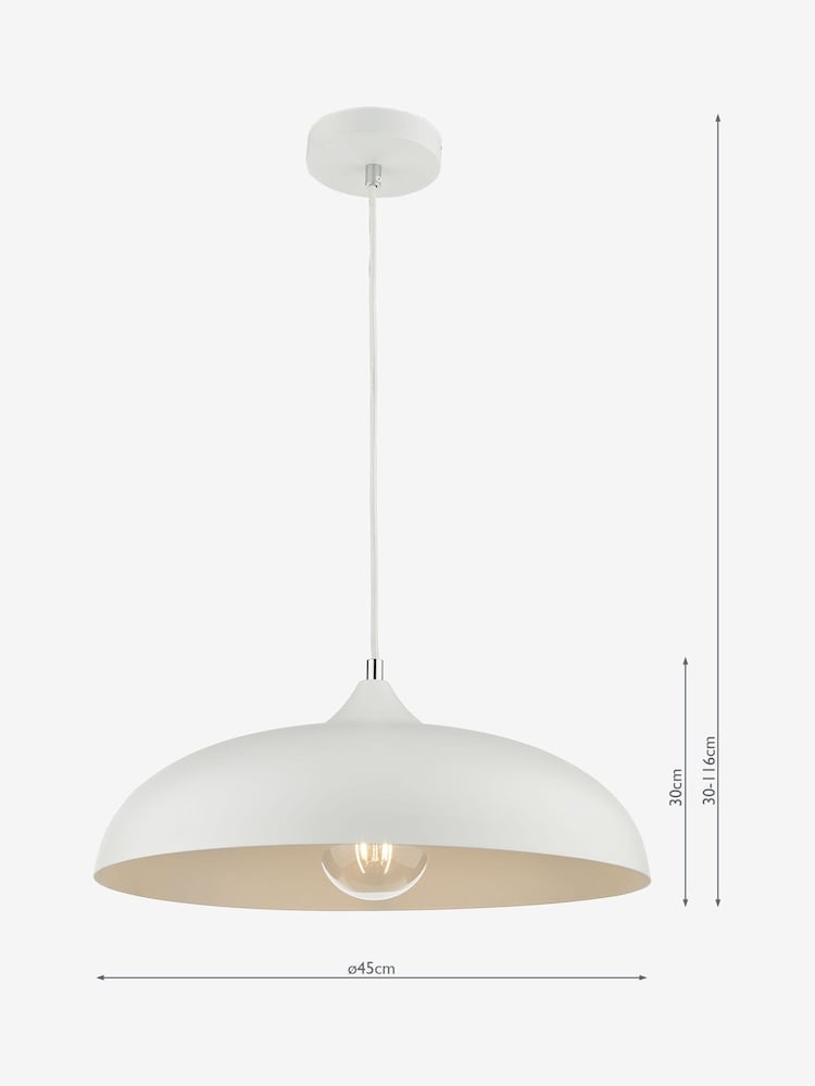 Dar Lighting White Kaelan Ceiling Light Pendant - Image 4 of 4
