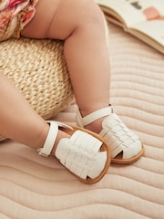 White Fisherman Baby Sandals (0-24mths) - Image 1 of 6