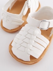 White Fisherman Baby Sandals (0-24mths) - Image 5 of 6