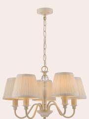Laura Ashley Cream Ellis Chandelier 5 Light Light - Image 2 of 5
