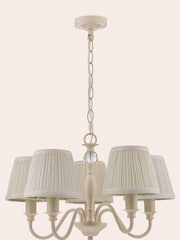 Laura Ashley Cream Ellis Chandelier 5 Light Light - Image 3 of 5