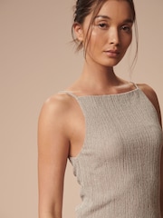 Stone - Strukturiertes Minikleid mit eckigem Ausschnitt - Bild 5 von 7
