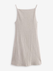 Stone - Strukturiertes Minikleid mit eckigem Ausschnitt - Bild 6 von 7