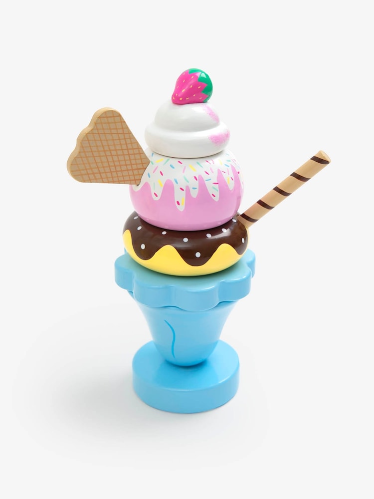 JoJo Maman Bébé Wooden Ice Cream Stacking Toy - Image 1 of 5
