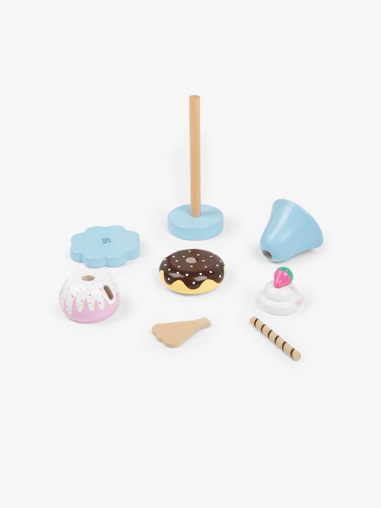 JoJo Maman Bébé Wooden Ice Cream Stacking Toy - Image 2 of 5