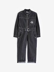 Calvin Klein Kids Denim Black Jumpsuit - Image 4 of 5