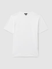 Reiss White Capri Cotton Crew Neck T-Shirt - Image 2 of 6