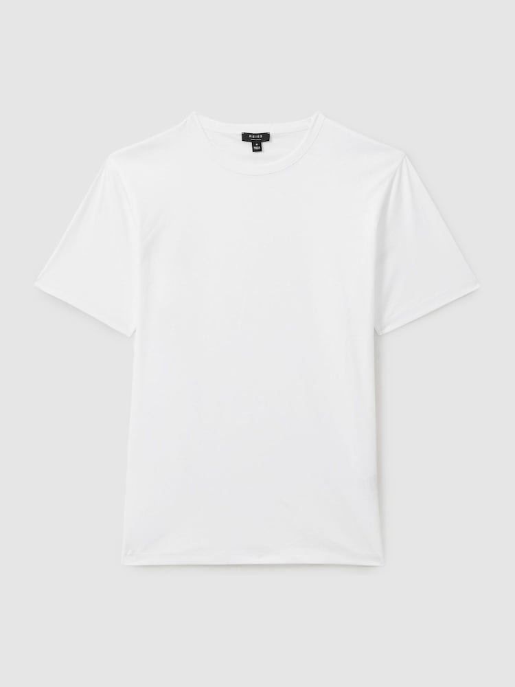 Reiss White Capri Cotton Crew Neck T-Shirt - Image 2 of 6