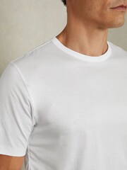 Reiss White Capri Cotton Crew Neck T-Shirt - Image 4 of 6